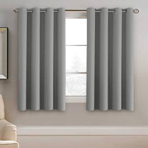 lot 60546 image: H.VERSAILTEX Blackout Curtain for Living Room Thermal Insulated Window Treatment Curtain 54 inch Length Energy Saving Solid Grommet Top Blackout Drape, One Panel, Dove Gray, 52 W x 54 L