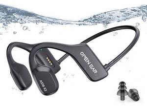 lot 60561 image: Bone Conduction Headphones, Open Ear Headphones Bluetooth 5.3, IP68 Waterproof Headphones Built-in 16G Storage, 8H Playtime Wireless Earphones Lightweight and Comfortable for Swimming,Running,Cycling