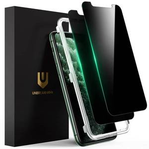 lot 60563 image: UNBREAKcable Privacy Tempered Glass Screen Protector for iPhone 11 Pro MaxXs Max 2-Pack True 28°Anti Spy Easy Installation Frame 9H Hardness Shatterproof  Anti-Fingerprint for Apple 6.5
