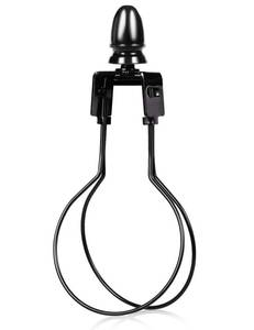 lot 60578 image: GIGIVOSHA Lamp Shade Harp Holder Adapter kit - Clip on Lampshade Light Bulb With Shade Attaching Finials Support Fitter Parts Converter(1 Pack, Black)