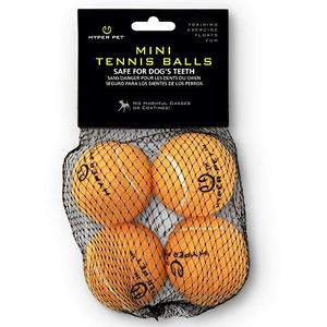 lot 60611 image: Hyper Pet Mini Tennis Balls for Dogs, Pet Safe Dog Toys for Exercise & Training, Pack of 4, Orange (0082OREA), Small