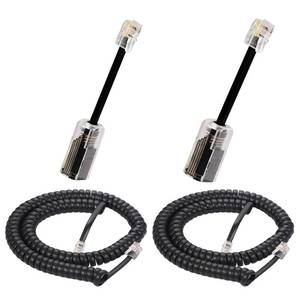 lot 60630 image: Telephone Cord Detangler, 2 Pack 8Ft Uncoiled  1.4Ft Coiled Telephone Handset Cord with 2 Pack 360 Degree Rotating Landline Cable Detangler Swivel Cord Untangler Telephone Accessory (CordDetangler)