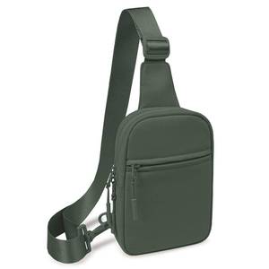 lot 60639 image: Small Sling Bag for Women and Men, Fanny Pack Crossbody Bags with Adjustable Strap, Chest Bag for Running Cycling, Light Grey