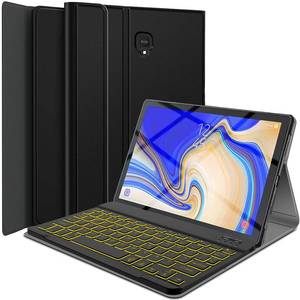 lot 60641 image: Wineecy Galaxy Tab S4 10.5 Keyboard Case (SM-T830T835, 2018 Version), 7 Color Backlit Detachable Wireless with Folio Case Cover for Samsung Galaxy Tab S4 10.5 2018, SM-T830T835T837, Black