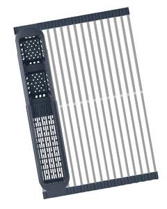 lot 60667 image: TREANY Expandable Roll Up Dish Drying Rack with Utensil Holder,Over The Sink Dish Drainer,304 Stainless Steel,Multipurpose,Best Gadget for Many Kitchen Task (14.5 x 22.3, Grey)