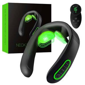 lot 60698 image: AMOCHY Neck Massager with Heat, Intelligent Neck Massager for Pain Relief Deep Tissue, Portable Lymphatic Drainage Massager with 10 Modes & 15 Levels for Women Men Gifts