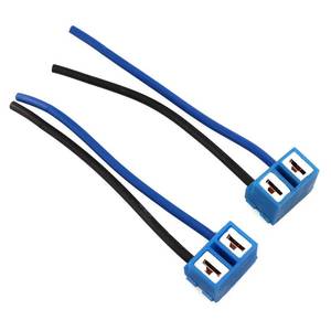 lot 60701 image: E-outstanding Headlight Adapter 2PCS H7 Headlight Bulb Right Angle Ceramic Socket Plug Connector with Wiring Harness