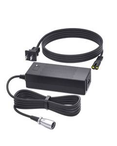 lot 60722 image: 42V 1.5A Charger Replacement for Electric Scooter Charger Compatible with 3 Pin XLR Male Connector for Electric Bike, Electric Wheelchair,Scooter with 36V li-on Battery
