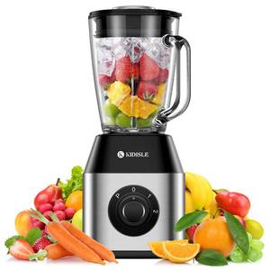 lot 60723 image: KIDISLE Professional Crusher Blender 2.0, 1200W Powerful Smoothie Blender, 52oz Glass Jar, Shakes and Smoothies, Ice Crush, Frozen Fruit, Stainless Steel