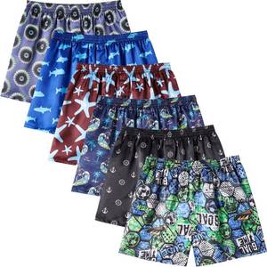 lot 60728 image: JupiterSecret Mens Satin Boxer Shorts Pack, Silk Feeling Sleep Shorts Underwear with Button Fly, Silky Pajama Bottoms for Men