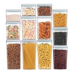 lot 60732 image: 12Pcs Pop Containers with Lids Airtight Food Storage Containers Stackable Container with Labels, BPA-Free for Cereal Snack Flour Sugar Coffee Pasta - (1.2, 2.0, 2.7, 3.3qt)3