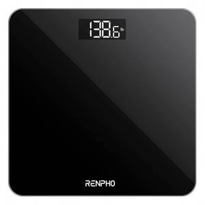 lot 60738 image: RENPHO Digital Bathroom Scale, Highly Accurate Body Weight Scale with Backlit LED Display, Measures Weight up to 400 lb180kg, Batteries Included, Black-Core 1S