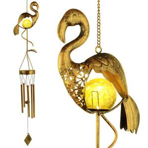 lot 62206 image: Flamingo Solar Handheld Chimes, Mother Gift,Birthday Gifts for Women,mom,Grandma,Father,Aunt,Daughter,Friend,Niece,Sister,Teacher,Gardening Gifts,Great as a Gift or for Your own Patio, Porch, Garden