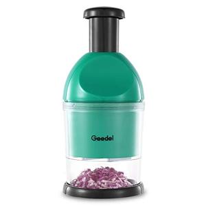 lot 62213 image: Geedel Food Chopper, Easy to Clean Manual Hand Vegetable Chopper Dicer, Dishwasher Safe Slap Onion Chopper for Veggies Onions Garlic Nuts Salads