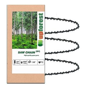 lot 62217 image: UPFOREST 3-Pack Chainsaw Chain E72 20 Inch .050-Inch Gauge 38-Inch Pitch 72DL Low Kickback Fits Husqvarna,Stihl MS 271, 33RS72 Partner and More (72YL72X3)