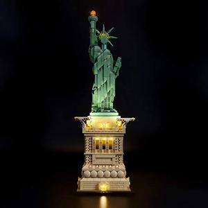 lot 62223 image: BRIKSMAX Led Lighting Kit for Architecture Statue of Liberty- Compatible with Lego 21042 Building Blocks Model- Not Include The Lego Set