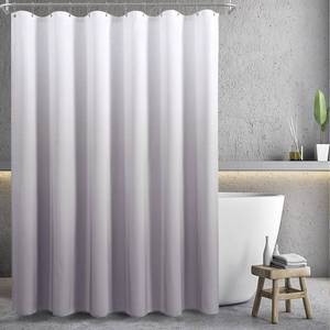 lot 62235 image: Light Grey Shower Curtains for Bathroom, Ombre Textured Fabric Shower Curtain Set, Hotel Spa Luxury with 12 Hooks, Machine Washable, Decorative Bathroom Curtain Light Grey 72 x 84