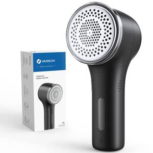 lot 62243 image: VASSON Fabric Shaver, Sweater Shavers to Remove Pilling, High-Perf Defuzzer, Rechargeable Electric Lint Shaver for Fuzz and Lint Balls from Clothing, Upholstery, Bedding (Black)