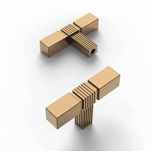 lot 62555 image: Amerdeco 10 Pack Champagne Bronze Cabinet Knobs Single Hole Cabinet Pulls 2 Inch Solid Zinc Alloy Cupboard Champagne Gold Drawer Knobs Kitchen Cabinet Knobs T Bar Hardware ZH0021