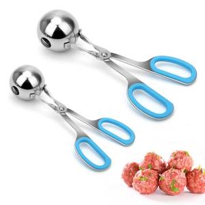 lot 62559 image: Meatball Maker, AHIER 2PCS None-stick Meatball Scoop Ball Maker with Detachable Anti-Slip Handles, Stainless Steel Meat Baller Cake Pop Scoop for Kitchen (1.38&1.78)
