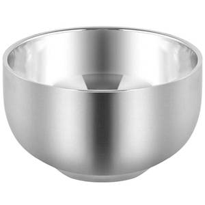 lot 62565 image: Akstore Mens Durable Shave Soap Cup Stainless Steel Heat Insulation Smooth Shaving Mug Bowl (Medium)