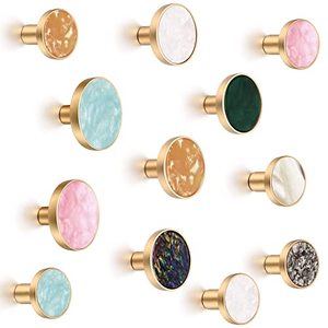 lot 62574 image: Brushed Gold Shell Decorative Wall Hooks Towel Hook Nordic Minimalist Shell Towel Hook, Integrated Decoration and Storage(Morden Colors,12 Sets)