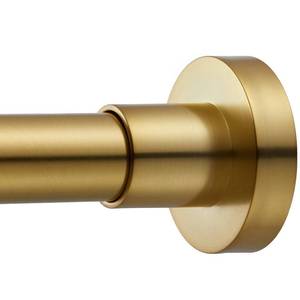 lot 62634 image: EBOATOP Shower Curtain Rod Tension- Never Rust No Drill Non-Slip Spring Tension Shower Rod, 43-73 inches Metal Steel, Gold