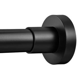 lot 62635 image: EBOATOP Shower Curtain Rod Tension - Never Rust No Drill Non-Slip Spring Tension Shower Rod, 54-90 inches Stainless Steel, Matte Black