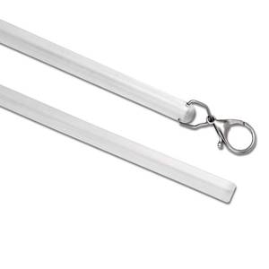lot 62639 image: 2 Pack 36 Inch Universal Drapery Pull Rod Invisible Clear Curtain Wand for Easier Opening and Back (Acrylic, 36)