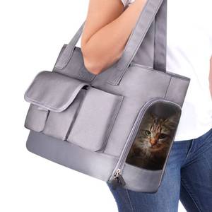 lot 62664 image: Johomviin Dog Carrier, Cat Carrier, Pet Carrier, Foldable Waterproof Premium Oxford Cloth Dog Purse, Portable Bag Carrier for Small to Medium Cat and Small DogGrey