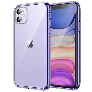 lot 62675 image: JETech Case for iPhone 11 6.1-Inch, Non-Yellowing Shockproof Phone Bumper Cover, Anti-Scratch Clear Back (Deep Purple)