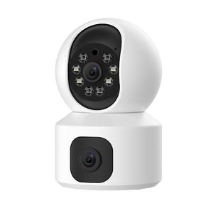 lot 62685 image: YI Dual-Lens Indoor Camera, Home Security Camera System with Fixed Lens and Dome Camera in 1, Expanded Viewing Angle, Motion Tracking, Dual-Screen Display, Two-Way Audio, Phone Alerts