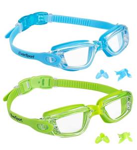 lot 62700 image: EverSport Kids Swim Goggles, Pack of 2 Swimming Goggles for Children Teens, Anti-Fog Anti-UV Youth Swim Glasses Leak Proof for Age4-16