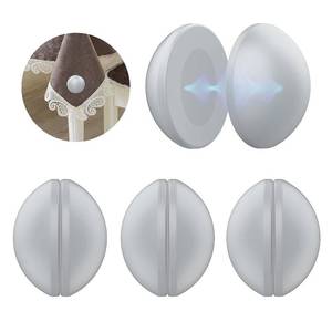 lot 62707 image: Shower Curtain Weights, Magnetic Silicone Wrapped Heavy Duty Premium Shower Curtain Liner Clips Added Weight - 4 Pack(Gray)