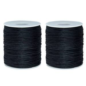 lot 62713 image: Dxhycc 200 Yards 1mm Waxed Cotton Cord Beading Thread String for Necklace Bracelet Jewelry Making Macrame Crafting, Black