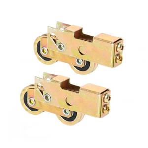 lot 62714 image: Sliding Patio Door Tandem Roller Assembly,1-14 Inch Steel Ball Wheel Bearing, 2 Pack