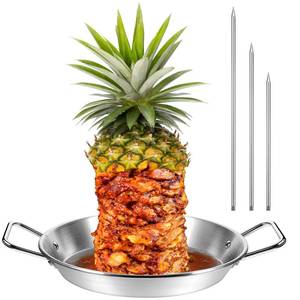 lot 62717 image: Vertical Skewer Al Pastor Skewer Stainless Steel Vertical Skewer with Removable Size Spikes, 8, 10 and 12 Inch for Oven Shawarma Kebabs BBQ Dishes (1 Set)