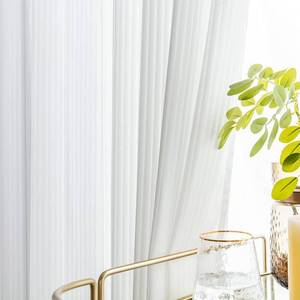 lot 62720 image: Yancorp Boho Curtains 63 Inches Long for Bedroom Farmhouse Curtains White Sheer Curtains Living Room Decor(Flower Pom Poms,52x63)