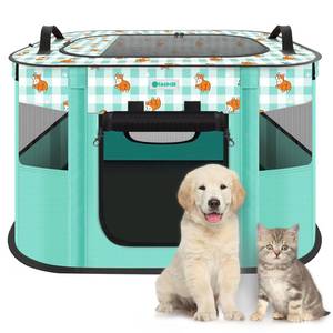 lot 62724 image: TASDISE Portable Pet Playpen, Foldable Dog Crate Exercise Kennel Tent for Small Animals - Indoor Outdoor Travel Camping Use, 900D Oxford Cloth, Comes with Carrying Case, Large