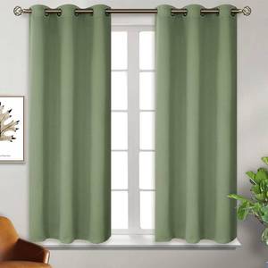 lot 62726 image: BGment Room Darkening Curtains 45 Inches Long - Grommet Thermal Insulated Drapes Window Treatment Curtains for Bedroom, 2 Panels, 38 x 45 Inch, Grass Green