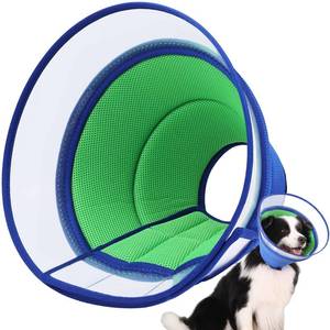 lot 62727 image: Soft Dog Cone for Dogs After Surgery, Breathable Dog Cones for Large Medium Small Dogs and Cats, Adjustable Dog Recovery Collar for Pets, Lightweight E-Collars for Dogs, Elizabethan Collar(Size 3)