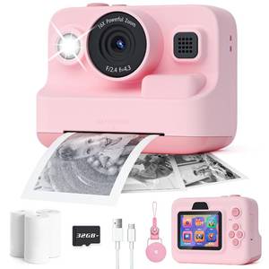 lot 62730 image: Dylanto Kids Camera Instant Print,1080P Kids Instant Cameras That Print Photos,Christmas Birthday Gifts for Girls Age 3-12,Portable Toy for 3 4 5 6 7 8 9 10 Year Old Girls Boys Pink