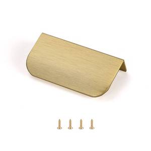 lot 62738 image: sunlithor Edge Black Finger Pulls for Cabinet Kitchen Hardware Drawer Pull Cupboard Flat Hidden Dresser Bar Door Handles for Furniture 5Pack Modern 3.15 Overall Length Easy Installation