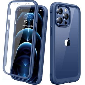 lot 62754 image: Miracase Designed for iPhone 12 Pro Max Case, Full Body Rugged Case with Built-in Touch Sensitive Anti-Scratch Screen Protector, Soft TPU Case Compatible with iPhone 12 Pro Max 6.7, Dark Blue