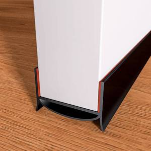 lot 62757 image: Door Draft Stopper, Strong Adhesive Door Sweep for Exterior and Interior Doors, Cuttable Under Door Seal 39� Length(Black)