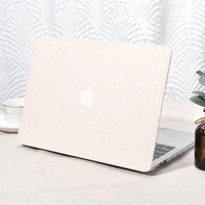 lot 62760 image: Seorsok Compatible with MacBook Air 13 Inch Case2022 2021 2020 2019 2018 Release A1932 A2179 M1 A2337 Touch ID,Elegant Leather Plastic Hard Shell Case with Keyboard Cover,Beige Nest Woven Design