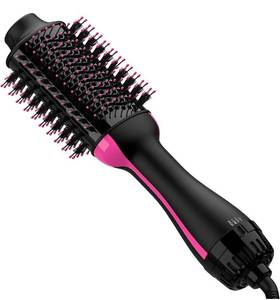 lot 62772 image: Hair Dryer and Blow Dryer Brush in One, 4 in 1 Hair Dryer and Styler Volumizer with Negative Ion Anti-frizz Ceramic Titanium Barrel Hot Air Straightener Brush 75MM Oval Shape, BlackPink
