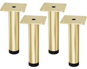 lot 62775 image: Furniture Legs 4 inches, Legs for Furniture Modern Metal Legs Furniture Feet Replacement Leg Set of 6 (Gold)