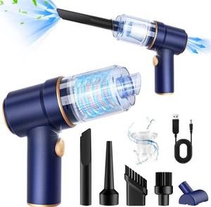 lot 62793 image: Handheld Car Vacuum Cleaner, 9000Pa Vacuum Cleaner and Air Duster, 120W High Power Wet and Dry Handheld Car Vacuum Cleaner with LED Light and Multi-Nozzles for Car, Home, Office, Pet