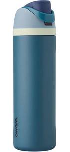 lot 62806 image: Owala FreeSip Insulated Stainless Steel Water Bottle with Straw for Sports and Travel, BPA-Free, 24-oz, BlueTeal (Denim